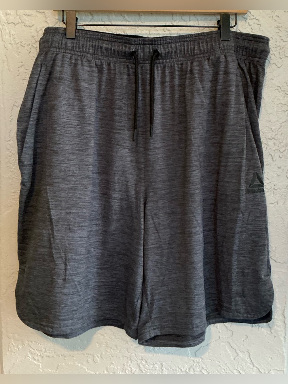 Reebok Men's Dark Gray Marled Athletic Shorts